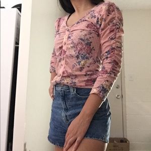 Pink floral top💖
